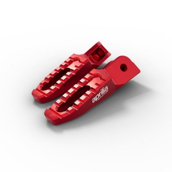 Footrests aluminum red for Aprilia RS 660 /Factory / Tuono 600 Factory (25-)